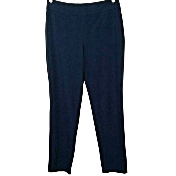 New Roz & Ali Black Classic Fit Ankle Straight Career Dress Pants Navy Blue - Picture 9 of 11